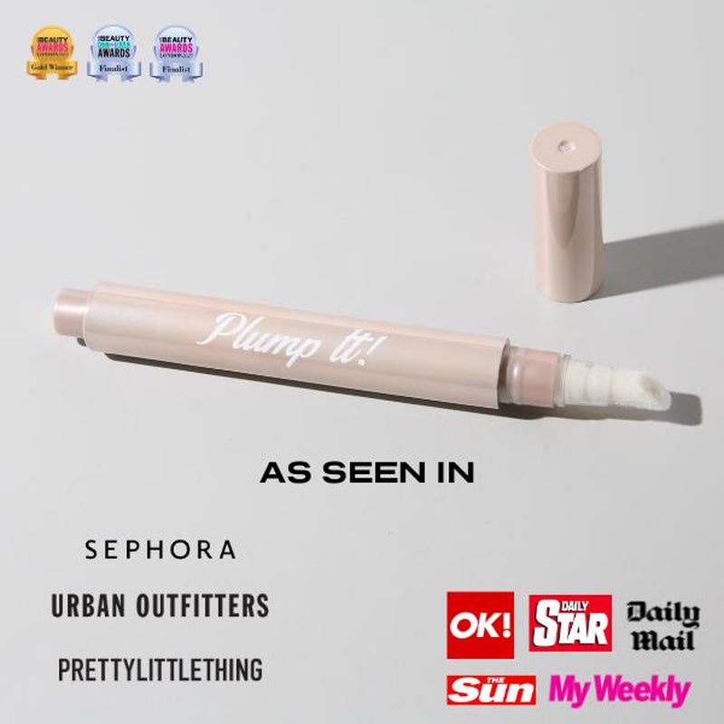 Plump It! Volumising Lip Oil - Extreme Plump, Non-Sticky Oil Shine Finish, up to 4 Hours Fullness