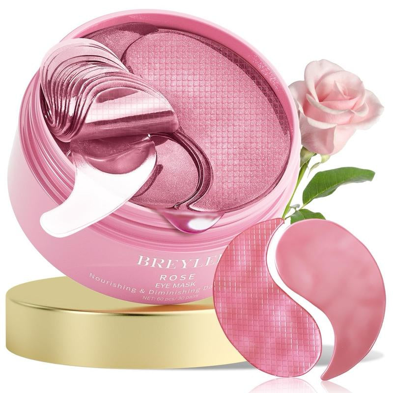 Rose Eye Mask– 60 Pcs, under Eye Patches,Eye Patches for Puffy Eyes,Hydrates, Improves and Firms the Eye Area, Suitable for Both Women and Men.