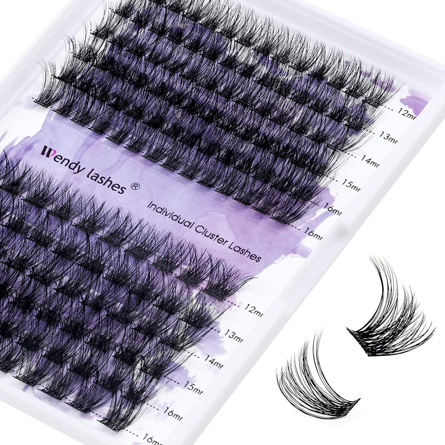 Individual Lashes D Curl Cluster Lashes 0.07 D Curl 12-16Mm DIY Lash Extensions