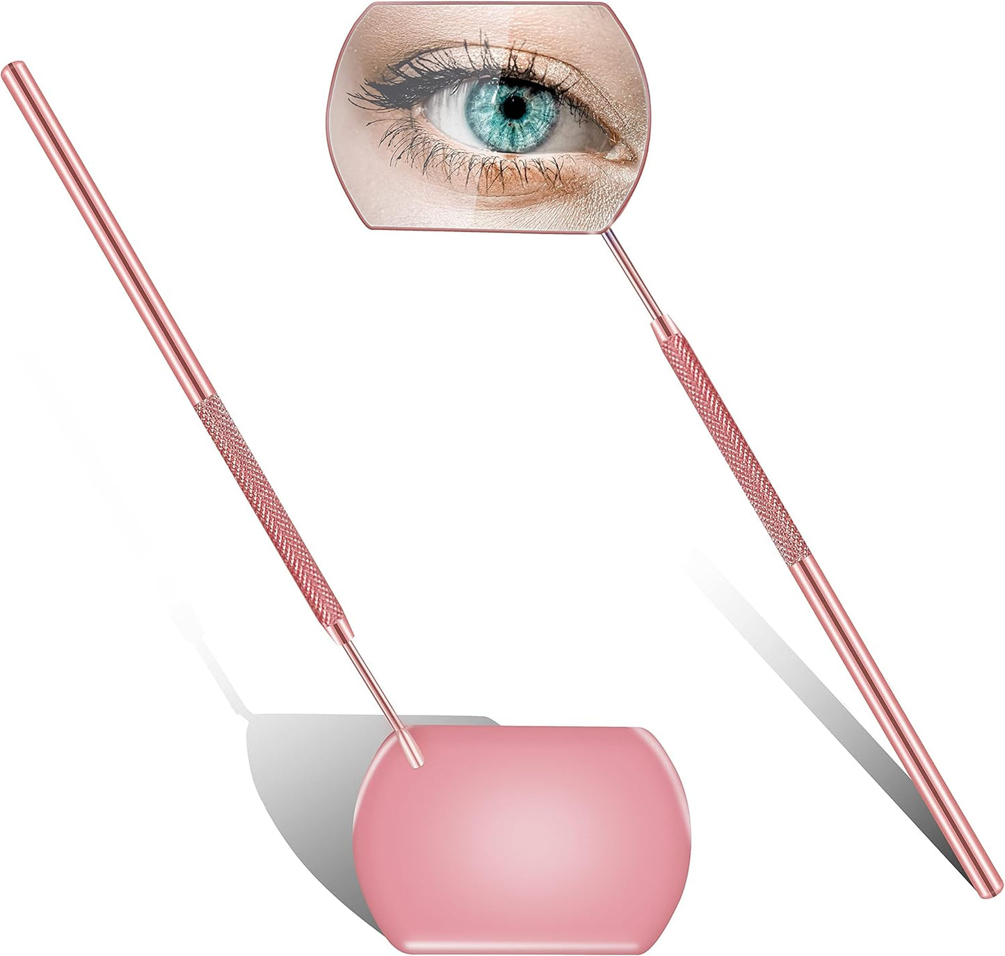 2 Pieces Lash Mirror for Eyelash Extensions Stainless Steel Eyelash Mirror Square Large Detachable Lash Extension Mirror, Beauty Makeup Mirror Lash Tools