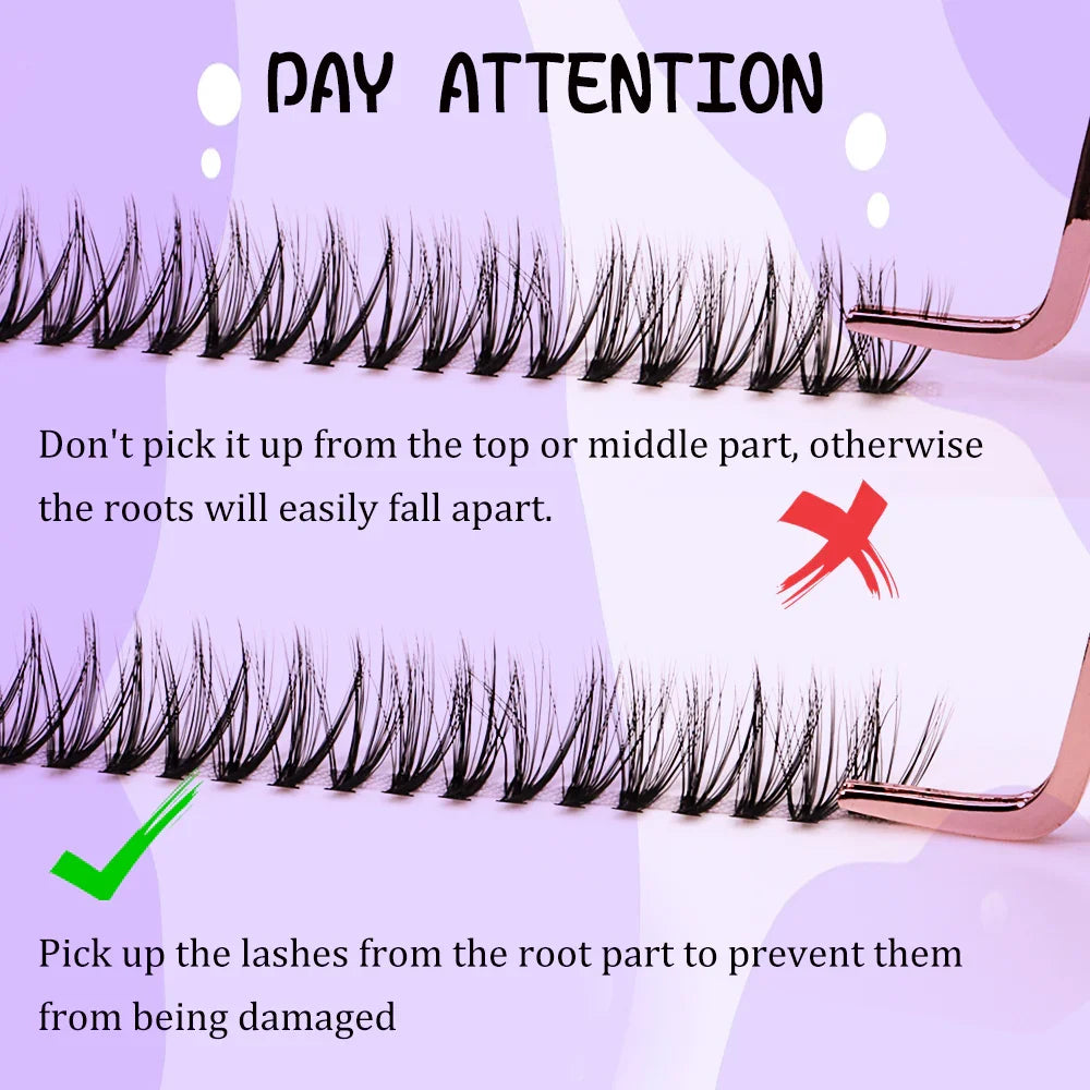 DIY Lash | Bottom Lash | 7D 20D Clusters | One More+™ Black Color Lashes