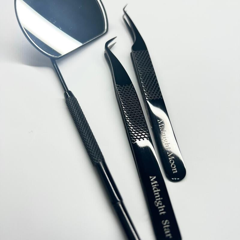 Midnight Tweezer Lash Extension Tweezers Fibergrip Tweezer
