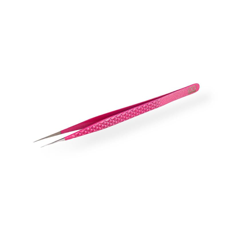 Non-Slip Pink Glitter Diamond Grip Eyelash Extension Tweezers