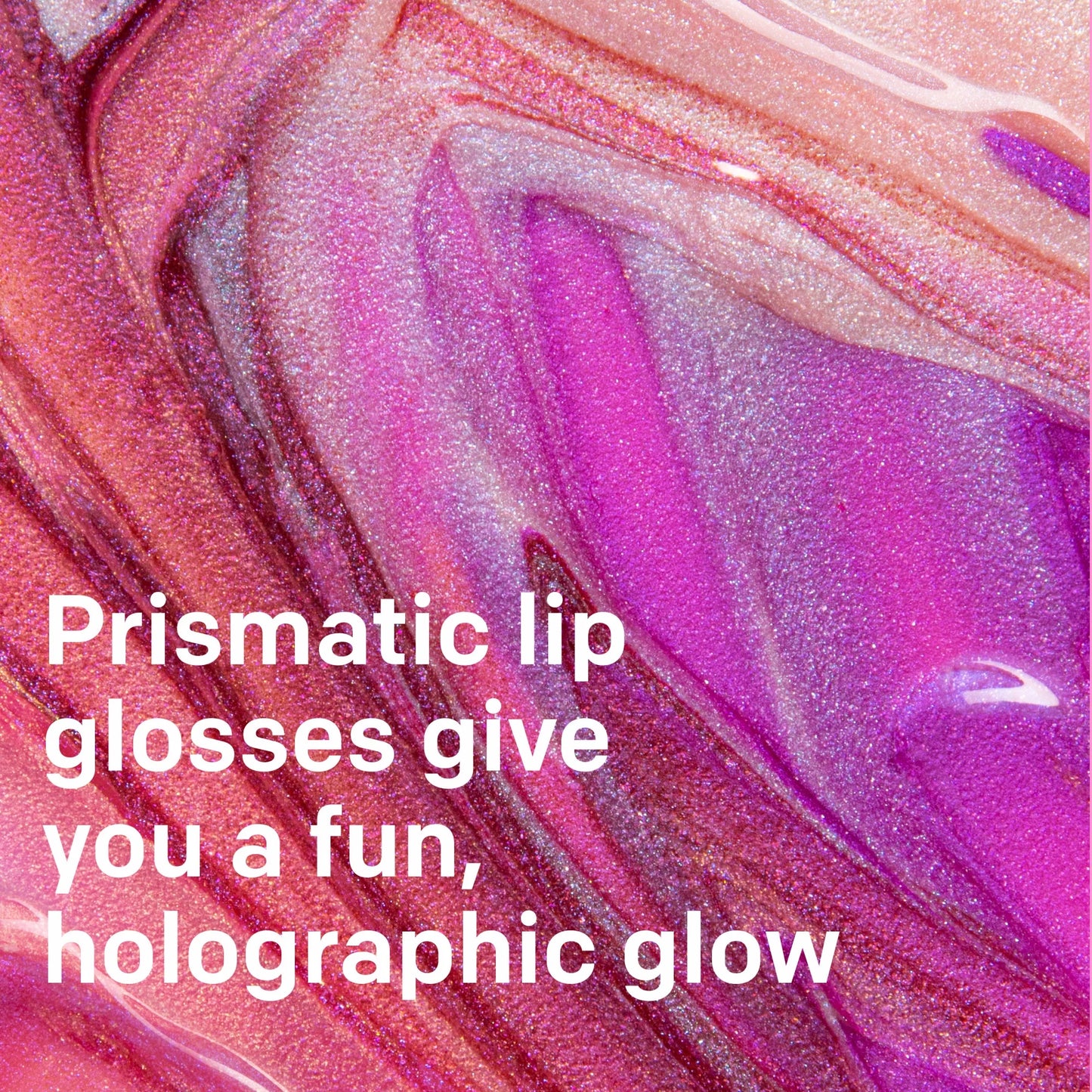Lip Gloss by , Non-Sticky Lip Makeup, Holographic Glitter Finish, Hypoallergenic, 800 Ethereal