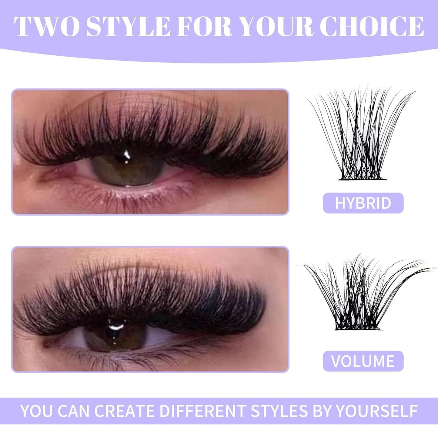 Individual Lashes D Curl Cluster Lashes 0.07 D Curl 12-16Mm DIY Lash Extensions