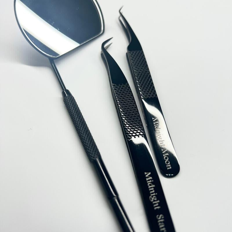Midnight Tweezer Lash Extension Tweezers Fibergrip Tweezer
