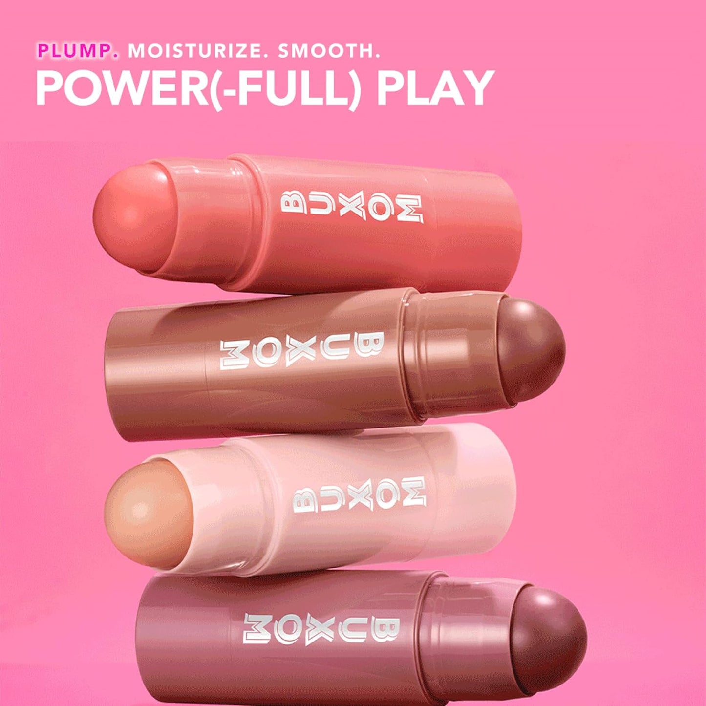 Power-Full Plumping Lip Balm, Tinted Lip Balm Plumper, Enhancing & Hydrating Lip Moisturizer Formulated with Peptides