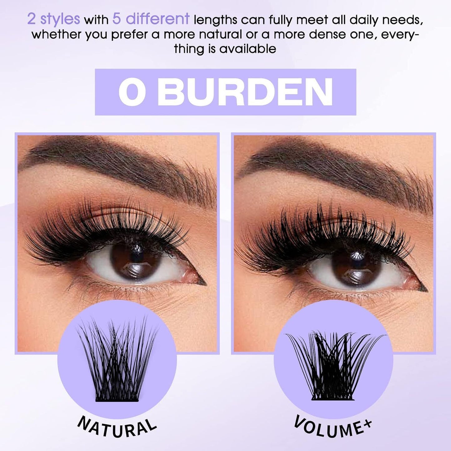 Individual Lashes D Curl Cluster Lashes 0.07 D Curl 12-16Mm DIY Lash Extensions