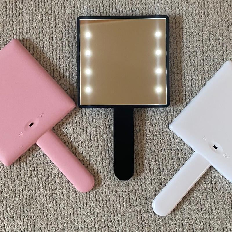 LED Cosmetic Makeup Hand Mirrors Compact Gift
