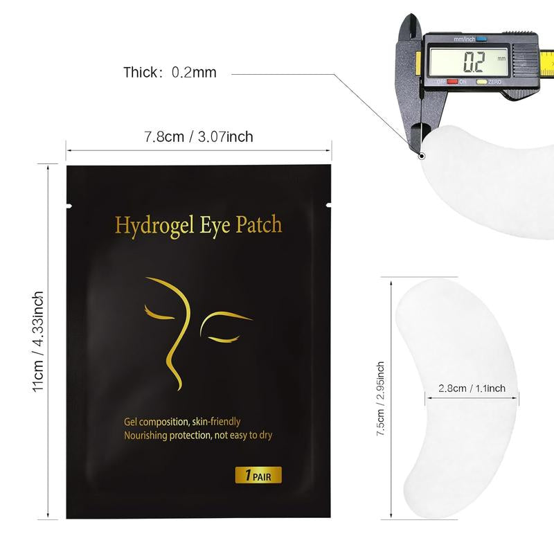 Baincre 50 Pairs Hydrogel Eye Patches, Gel Eye Pads Lash Extensions, under Eye Patches, Lint Free Eyelash Pads, Lash Lift Pads for Lash Extension Supplies, Beauty Eyelash Extension Tools Baincre
