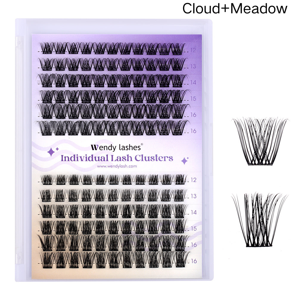 Individual Lashes D Curl Cluster Lashes 0.07 D Curl 12-16Mm DIY Lash Extensions