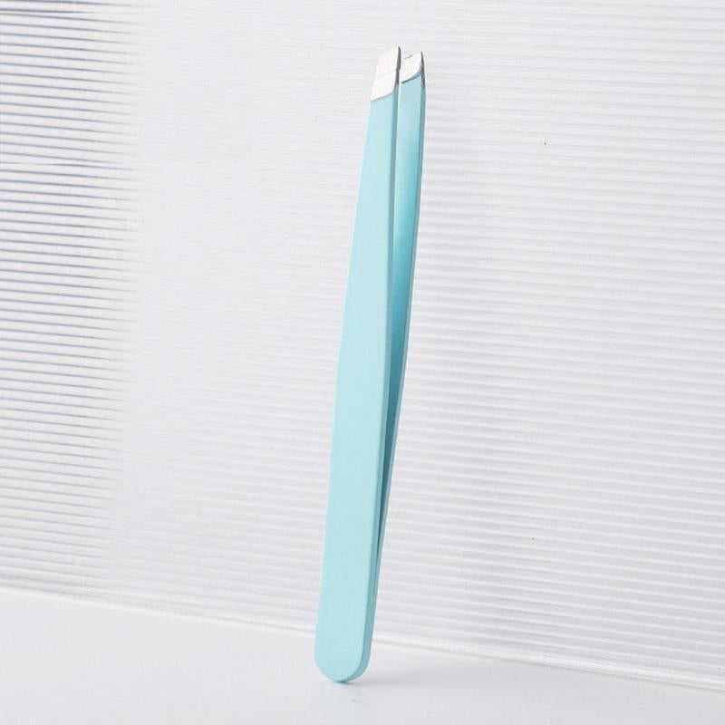 Stainless Steel Eyebrow Tweezer, Slant Tweezer with Sharp Tip, Hair Removal Tweezer Hair Plucking Tool for Men & Women