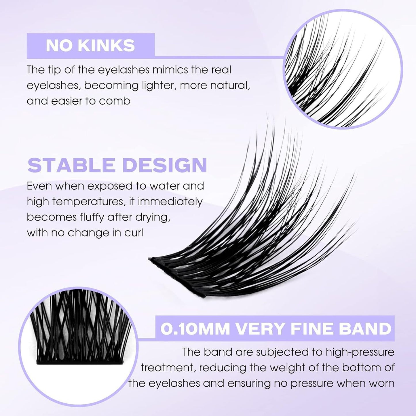 Individual Lashes D Curl Cluster Lashes 0.07 D Curl 12-16Mm DIY Lash Extensions