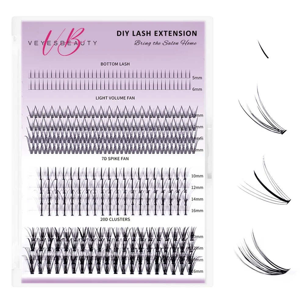 DIY Lash | Bottom Lash | 7D 20D Clusters | One More+™ Black Color Lashes